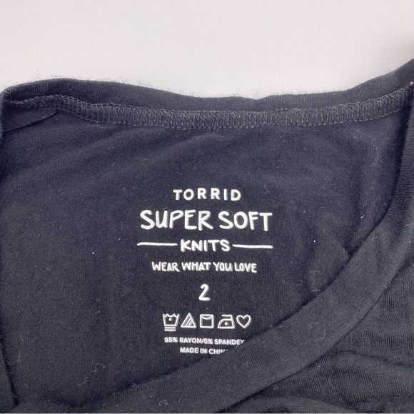 Black Torrid Super Soft Top Size 2 18-20 - Picture 5 of 6